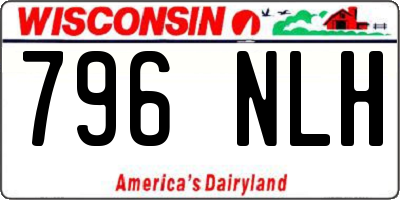 WI license plate 796NLH