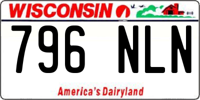WI license plate 796NLN