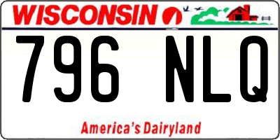 WI license plate 796NLQ