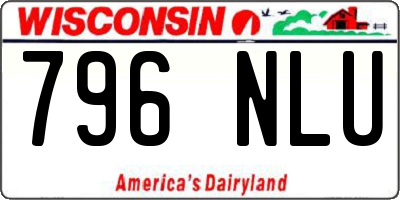 WI license plate 796NLU