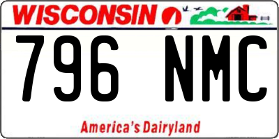 WI license plate 796NMC