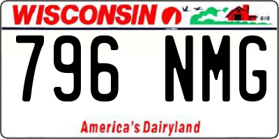 WI license plate 796NMG