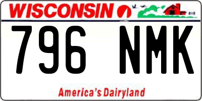 WI license plate 796NMK