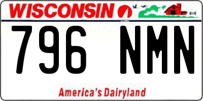 WI license plate 796NMN