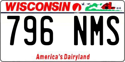 WI license plate 796NMS