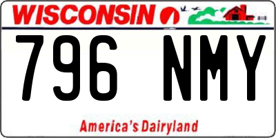 WI license plate 796NMY