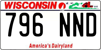 WI license plate 796NND