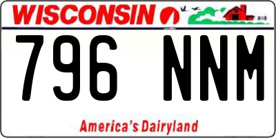 WI license plate 796NNM