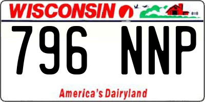 WI license plate 796NNP