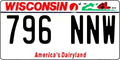 WI license plate 796NNW