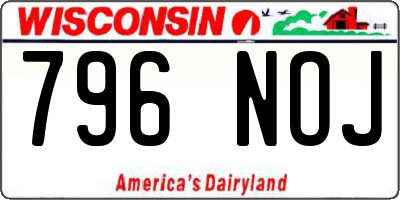 WI license plate 796NOJ