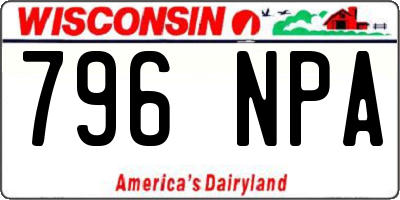 WI license plate 796NPA