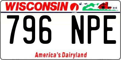 WI license plate 796NPE