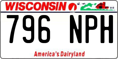 WI license plate 796NPH