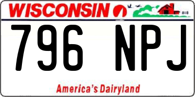 WI license plate 796NPJ
