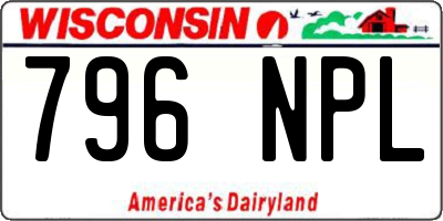 WI license plate 796NPL