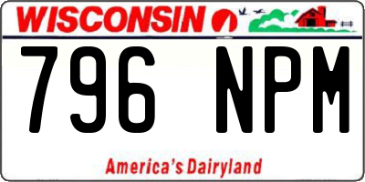 WI license plate 796NPM