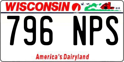 WI license plate 796NPS