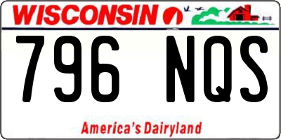 WI license plate 796NQS