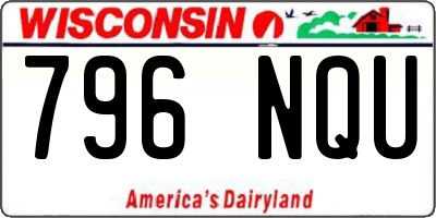 WI license plate 796NQU