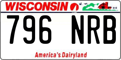 WI license plate 796NRB