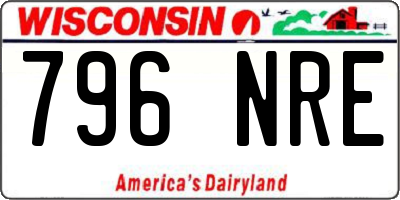 WI license plate 796NRE