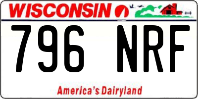 WI license plate 796NRF