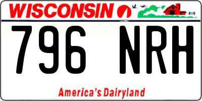 WI license plate 796NRH