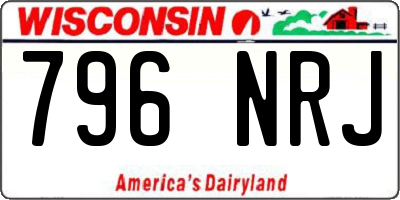 WI license plate 796NRJ