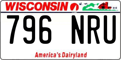 WI license plate 796NRU