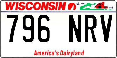 WI license plate 796NRV