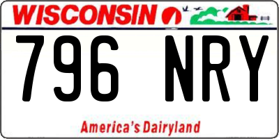 WI license plate 796NRY