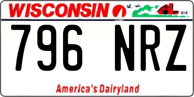 WI license plate 796NRZ