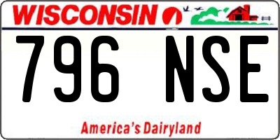 WI license plate 796NSE