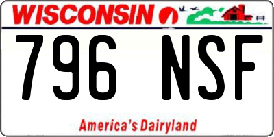 WI license plate 796NSF