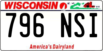WI license plate 796NSI