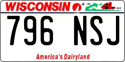 WI license plate 796NSJ