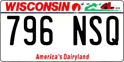 WI license plate 796NSQ