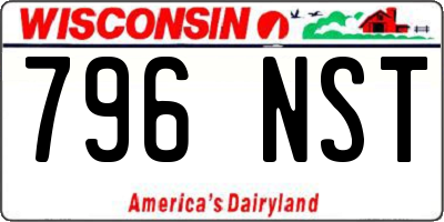 WI license plate 796NST