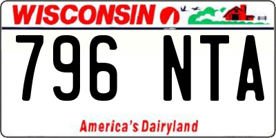 WI license plate 796NTA