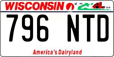WI license plate 796NTD