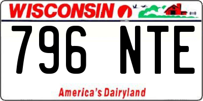 WI license plate 796NTE
