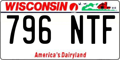 WI license plate 796NTF