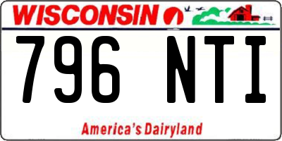 WI license plate 796NTI