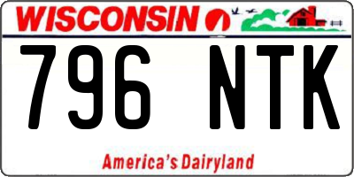 WI license plate 796NTK
