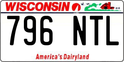 WI license plate 796NTL