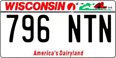 WI license plate 796NTN