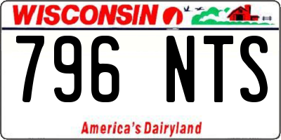 WI license plate 796NTS