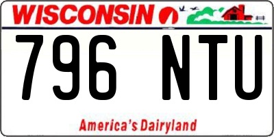 WI license plate 796NTU