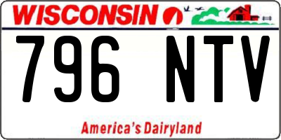 WI license plate 796NTV